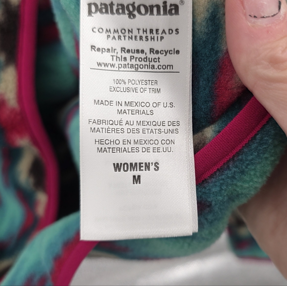 Patagonia Synchilla Aztec Print Fleeve Pull Over Medium - Picture 4 of 6